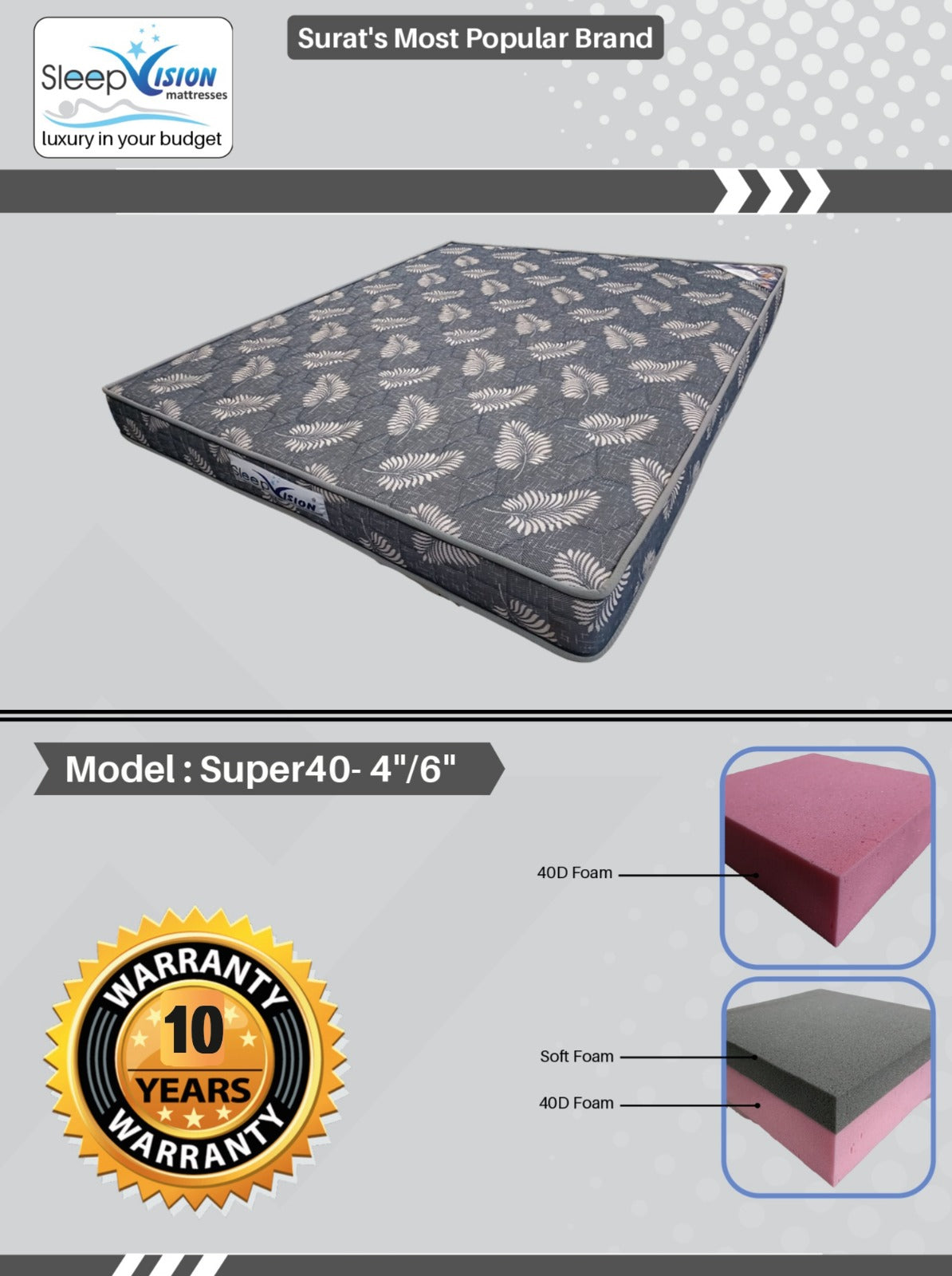 Super 40 (Premium Foam)